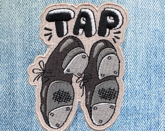 Zapato de claqué, ballet, jazz, teatro, parche bordado termoadhesivo