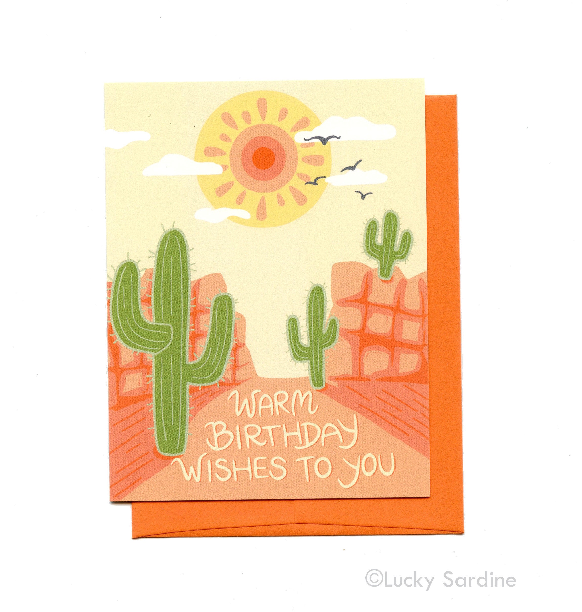 Warm Birthday Wishes Card Desert Birthday Card Desert - Etsy