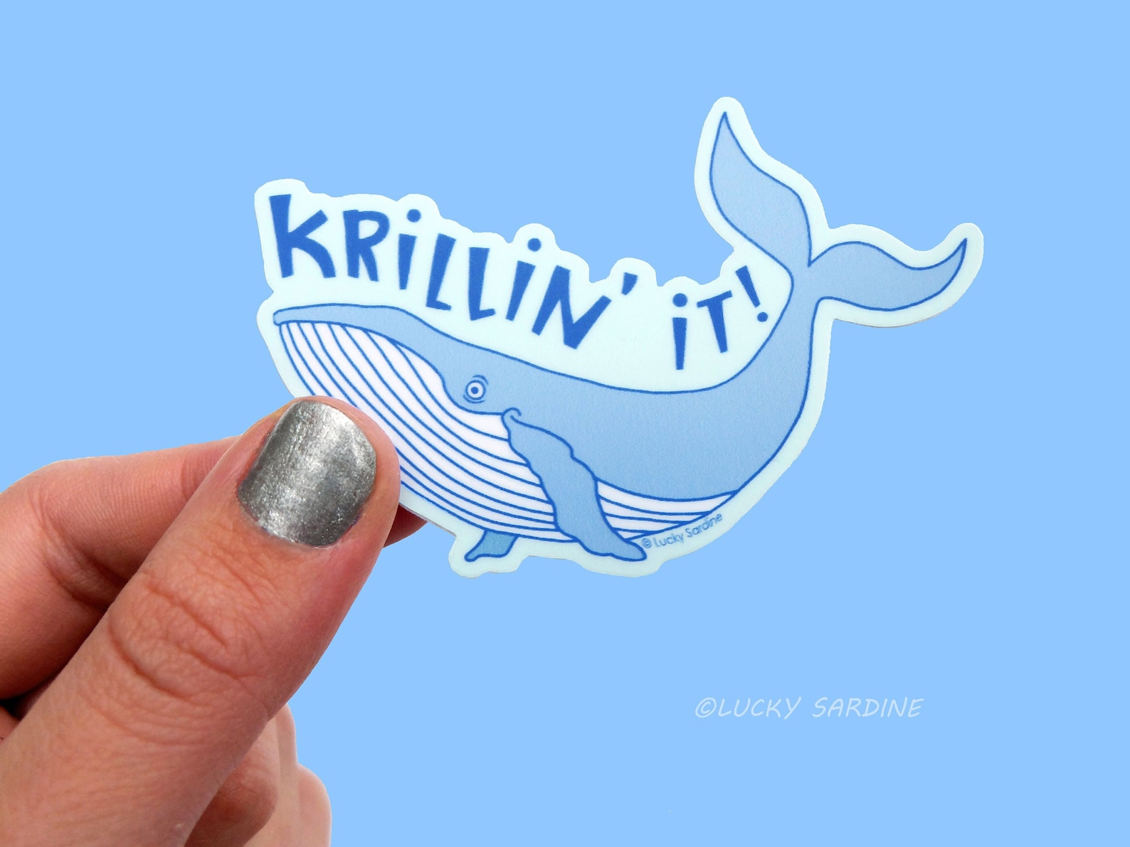 Humpback Whale Vinyl Sticker Whale Sticker Killin' It Etsy