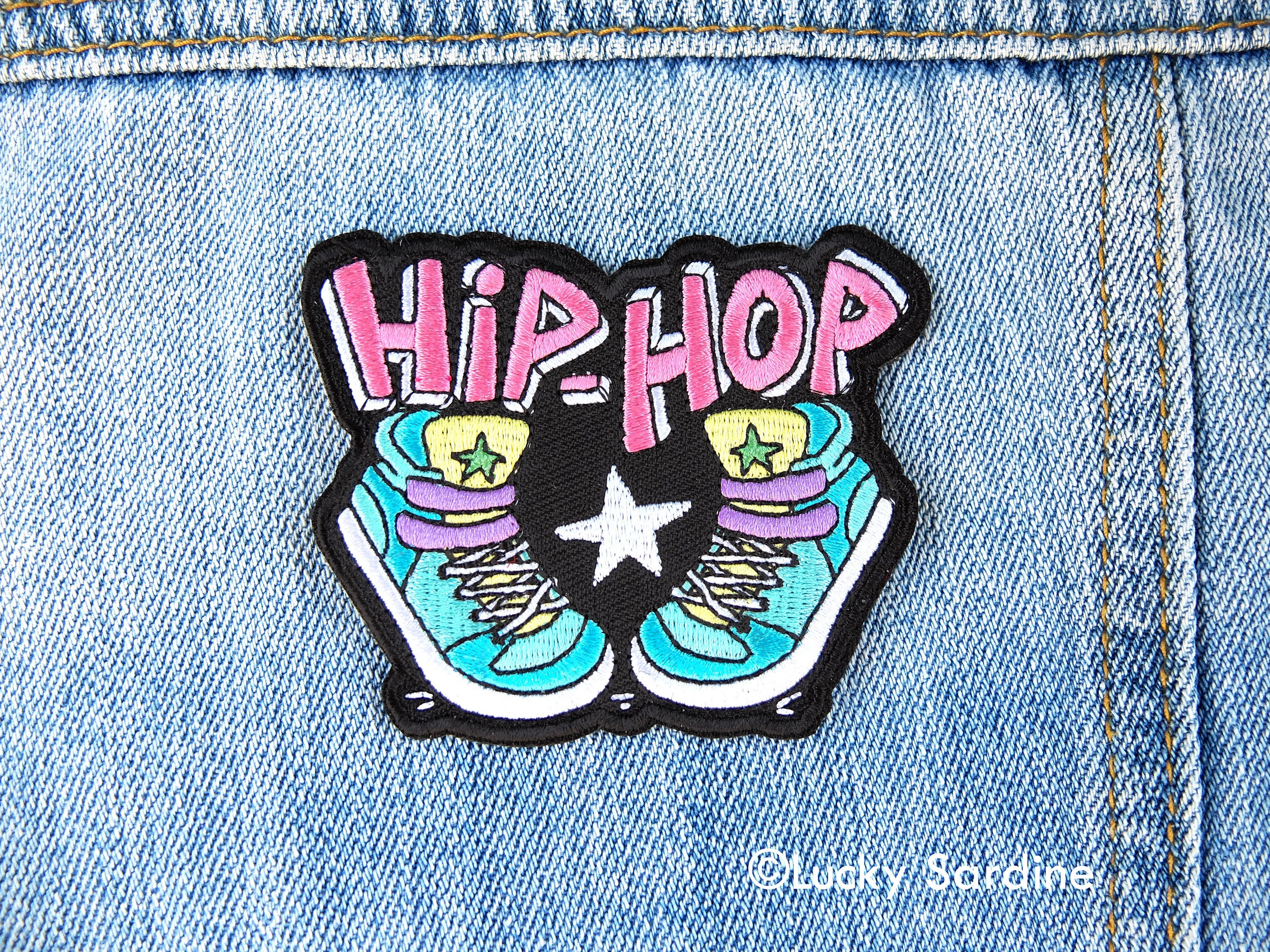 Hip Hop Patch Iron On Embroidery Patches For Clothing Punk Thermoadhesive  Patches For Clothes Magic Pink Heart Sewing/Fusible Patch Badges DIY Appliqu