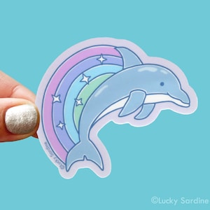 Autocollant en vinyle Dolphin, Autocollant Dolphin, Décalque Dolphin Magic, Rainbow Magic