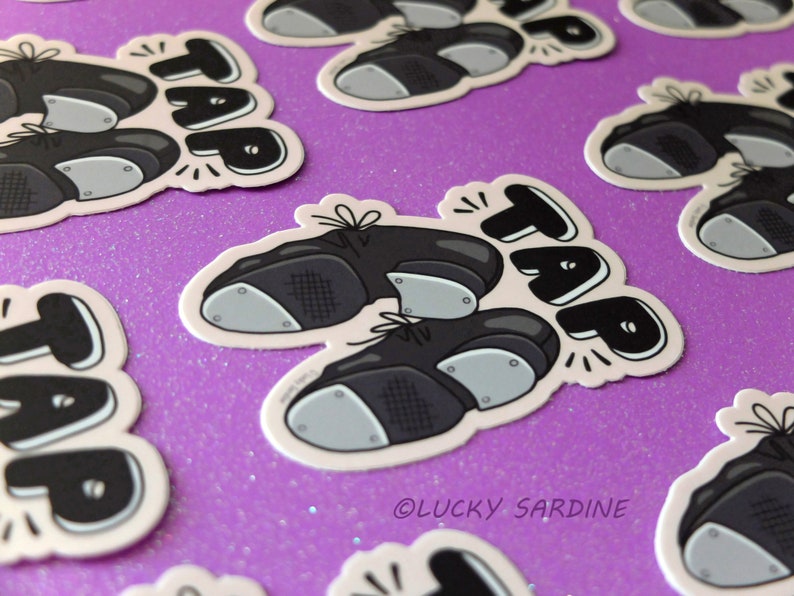 Tap Comic Sticker Tap Vinyl Sticker, Dance Sticker, Tap Dance, Performing Arts Sticker ...