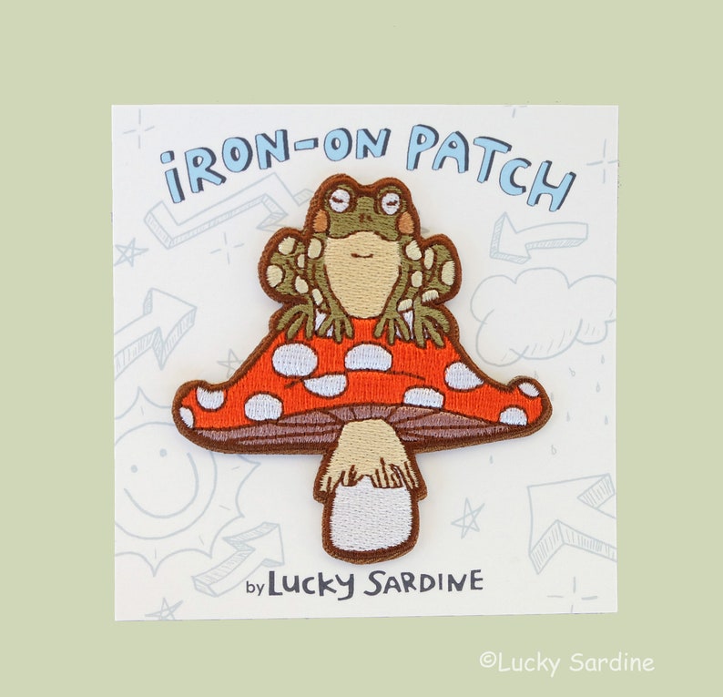 Toad Toadstool Patch, Toad Mushroom Embroidered Patch, Mushroom Patch ...