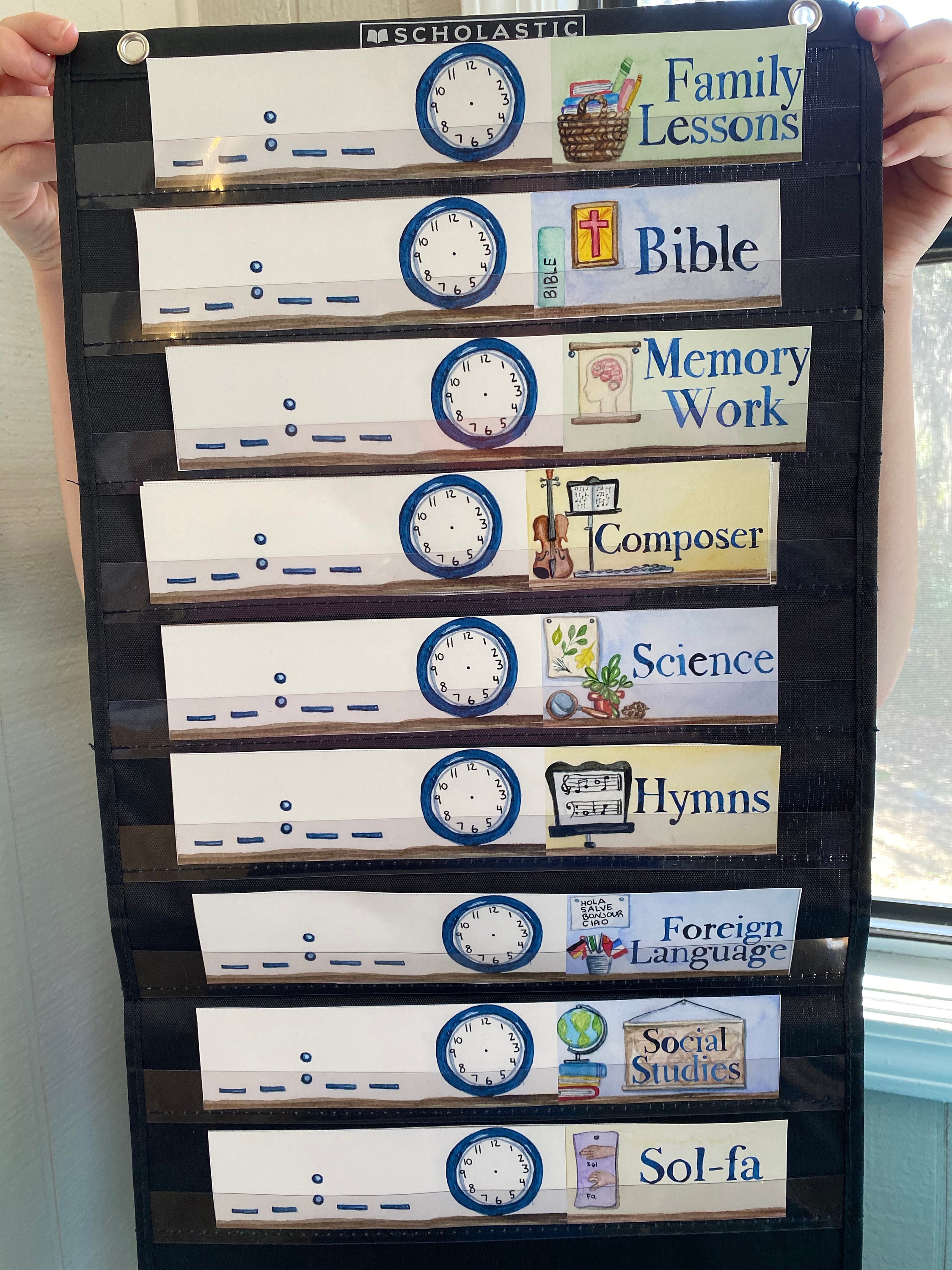 Pocket Chart Picture Schedule, Kindergarten Picture Schedule, Preschool  Picture Schedule, Homeschool Picture Schedule, Watercolor Schedule - Etsy, image size:2250x3000