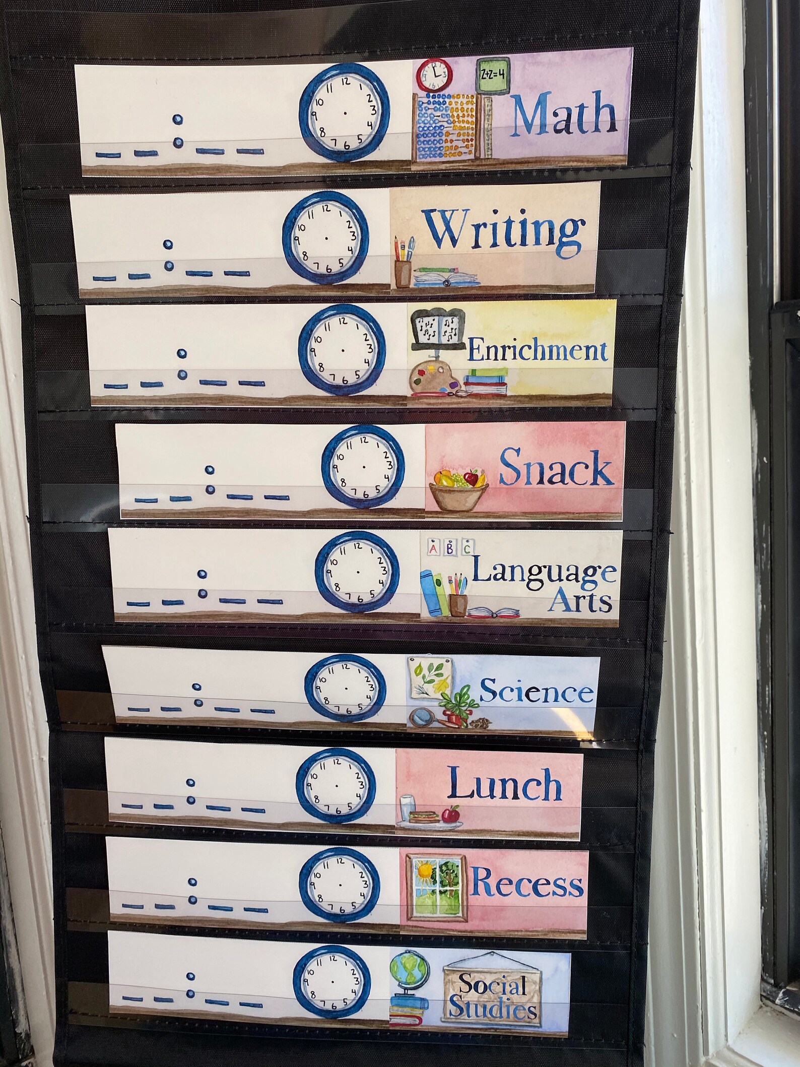 Pocket Chart Picture Schedule Kindergarten Picture Schedule Etsy