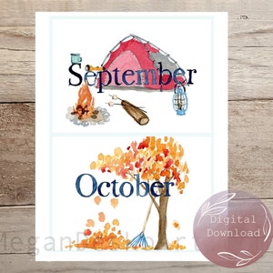 Digital Download Full Page Months