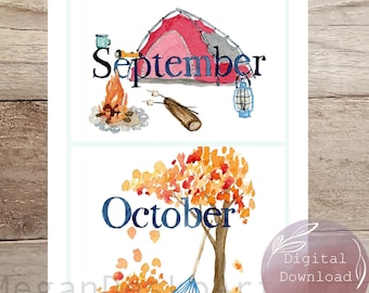 Digital Download Full Page Months