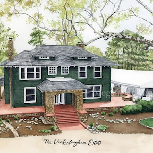 Hand-Painted Wedding Venue Watercolor Painting; Hand-painted Church Painting; Wedding Venue Art; Church Watercolor; Anniversary Painting