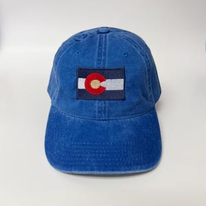 Colorado State Flag Embroidered Washed Buckle Cap