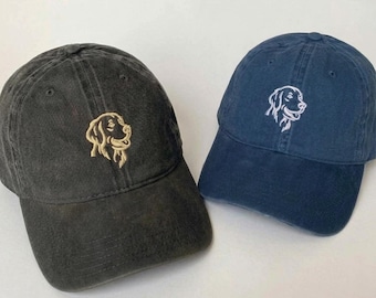 Golden Retriever Embroidered Washed Cap