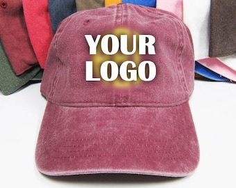 Custom Embroidery Baseball Cap: Personalized Pigment Dyed Cotton Dad Hat
