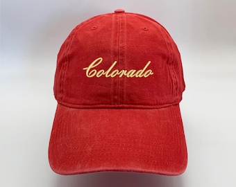 Colorado Embroidered State Washed Cap