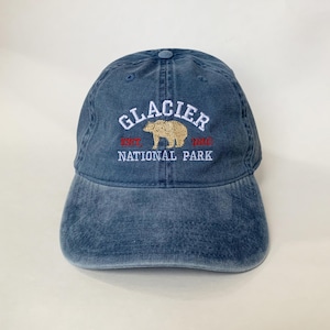Glacier National Park Embroidered Washed Cotton Cap