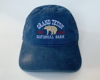 Grand Teton National Park Embroidered Cotton Cap