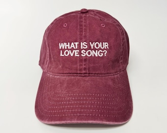Love Song Embroidered Washed Cap