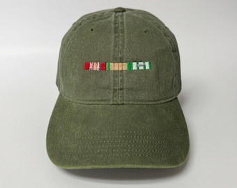 Vietnam Service Ribbon Embroidered Washed Cap
