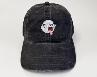 Boo Ghost Embroidered Unstructured Cotton Cap