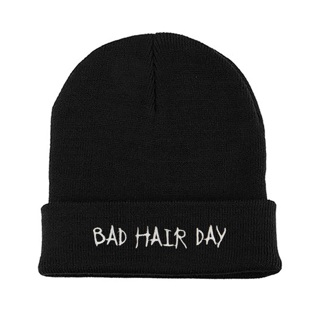 Bad Hair Day Embroidered Long Beanie - Etsy