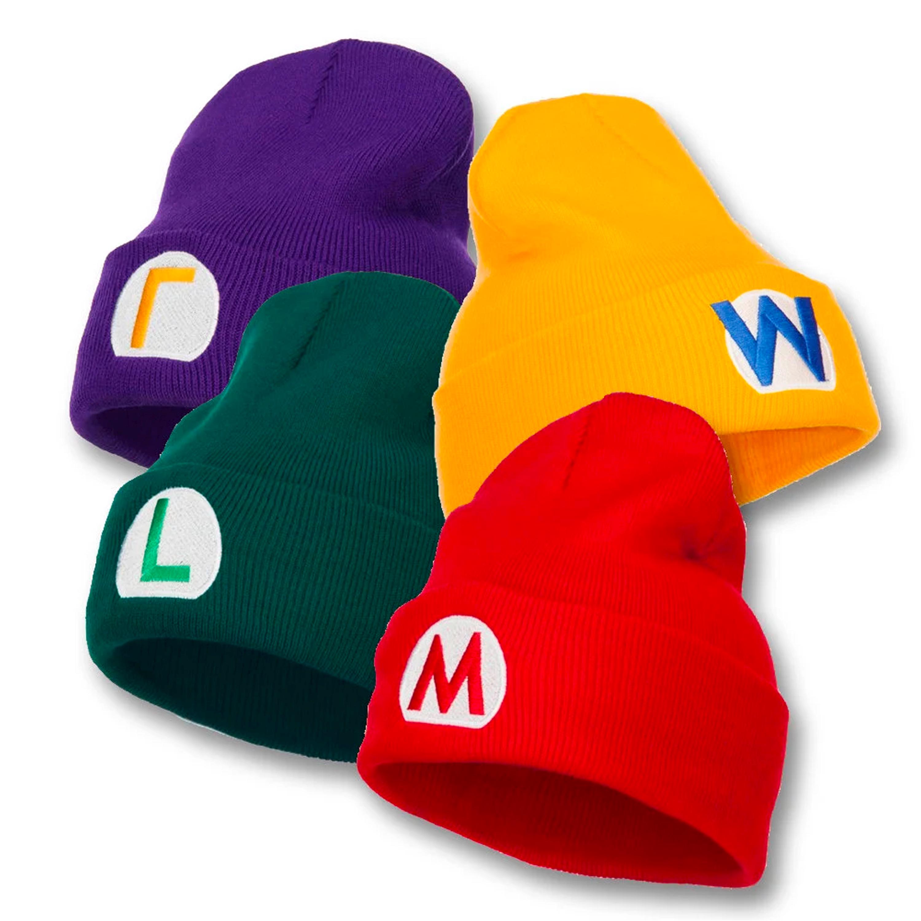 Mario Costume Adult Mario Bros Embroidered Beanie Super Mario