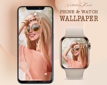 iPhone background, Summer Girl Art, Watch Face Wallpaper, Lock Screen, Phone Wallpaper, iPad Wallpaper, Instant Digital Download, iPhone
