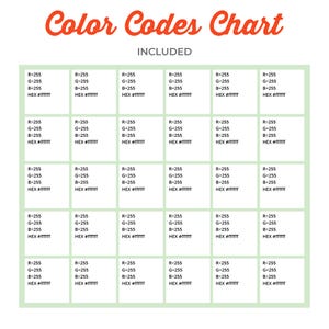 Procreate Color Palette, Colour Palette, Canva color palette, Photoshop Swatches, Illustrator Swatches, Canva color chart, color palette hex codes, palette photoshop
