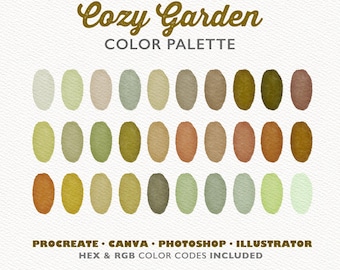 Cozy Garden Color Palette, 30 Colors (Digital Download)