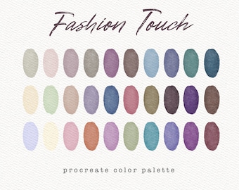 Fashion Touch Color Palette, Procreate Color Palette, Colour Palette, Color Procreate, Digital Download, Procreate Swatches, Fashion Palette