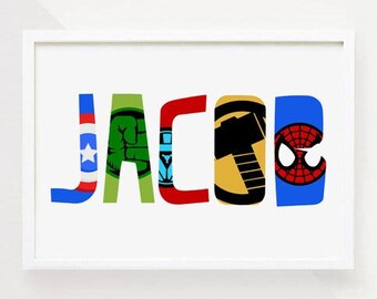 Superhero Decor Etsy