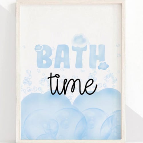 Bath Time Printable Quotes Wall Prints Bath time Kids Bathroom Decor Bathroom Decor Modern Nursery Decor Cute prints Nursery wall art