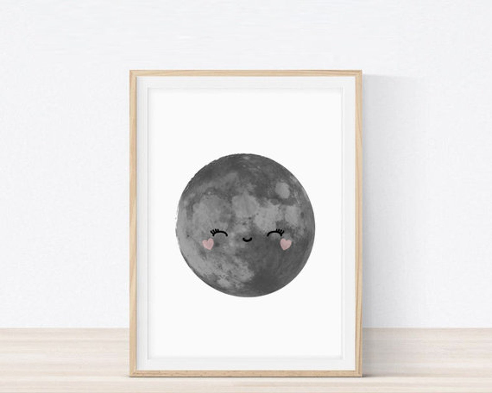 Moon Nursery Decor Cloud Wall Art Nursery Wall Art Nursery Etsy