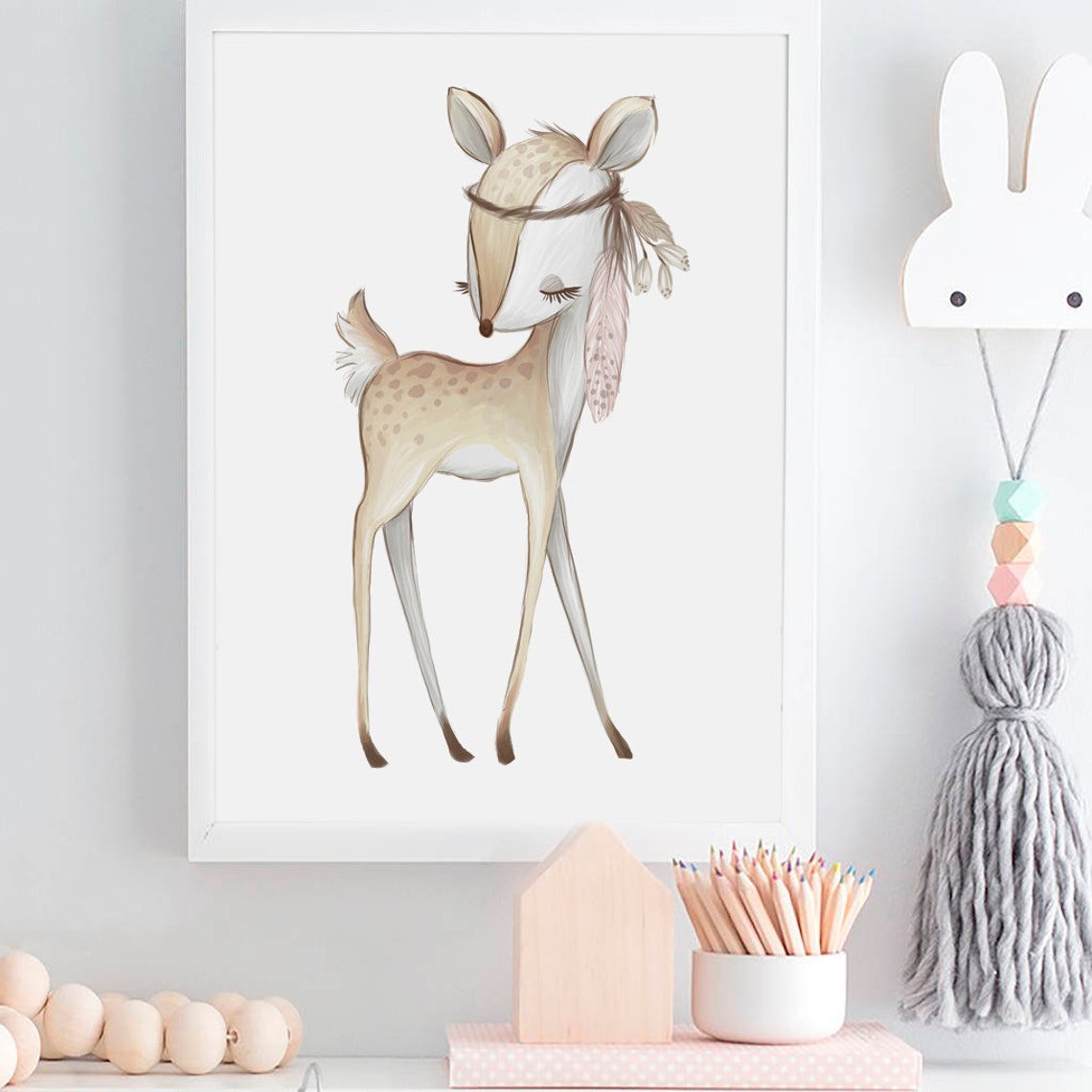 Woodland Nursery Prints Forest Animal Decor Woodland Nursery Etsy
