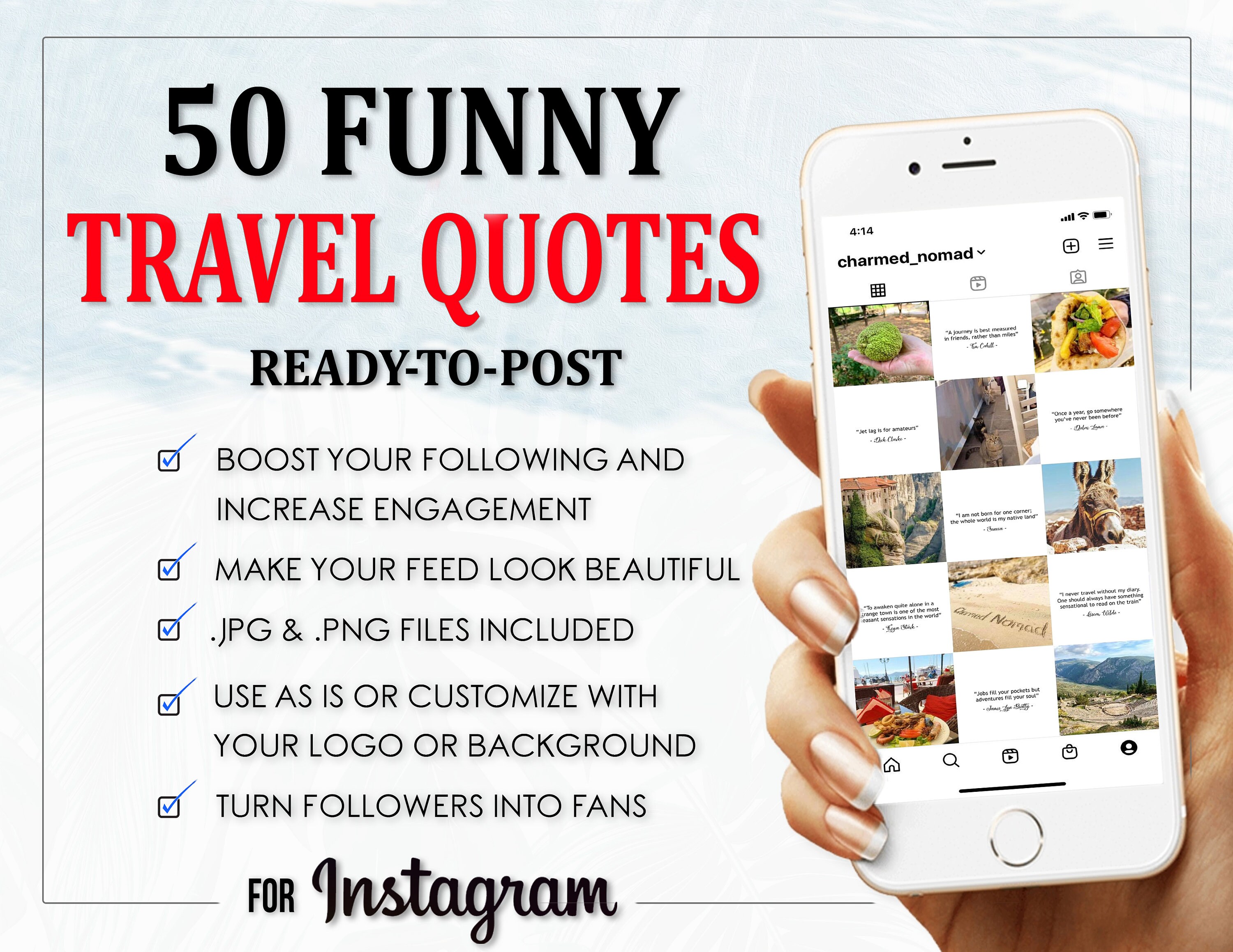 50 Funny Travel Quotes for Instagram Ready to Post Travel - Etsy