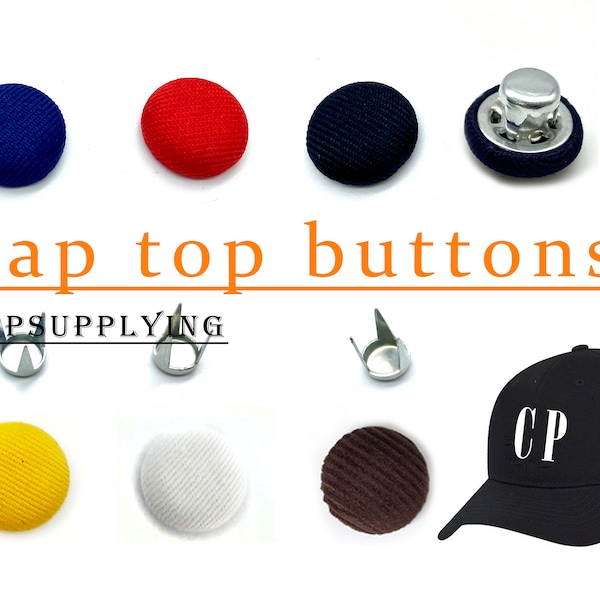 26 colors to choose !  16mm Baseball Hat Cap top buttons for cap hat making replacement repair