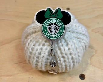 Mouse coffee Badge Reel