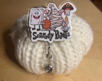 INTERCHANGEABLE BADGE REEL: Scaredy pants