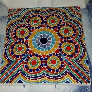 Mandala Geometric Glass Kaleidoscope Mosaic Hanging Abstract Wall Art