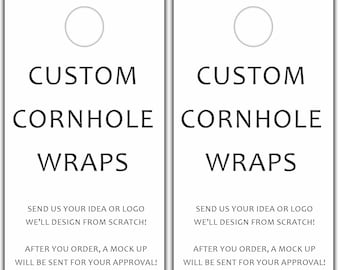 Custom Cornhole Wraps / Easy to Apply! / Custom Cornhole Board Skins / Custom Cornhole Decals / Logo / Customizable / 3M Vinyl / Corporate