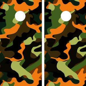 Imprimir arquivo: Camouflage Cornhole Wrap - Download digital PDF (24,5&quot; x 48,5&quot;) | Decalque de tabuleiro de cornhole | Design de Cornhole Wrap para impressão DIY