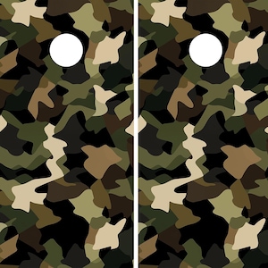 Imprimir arquivo: Camouflage Cornhole Wrap - Download digital PDF (24,5&quot; x 48,5&quot;) | Decalque de tabuleiro de cornhole | Design de Cornhole Wrap para impressão DIY