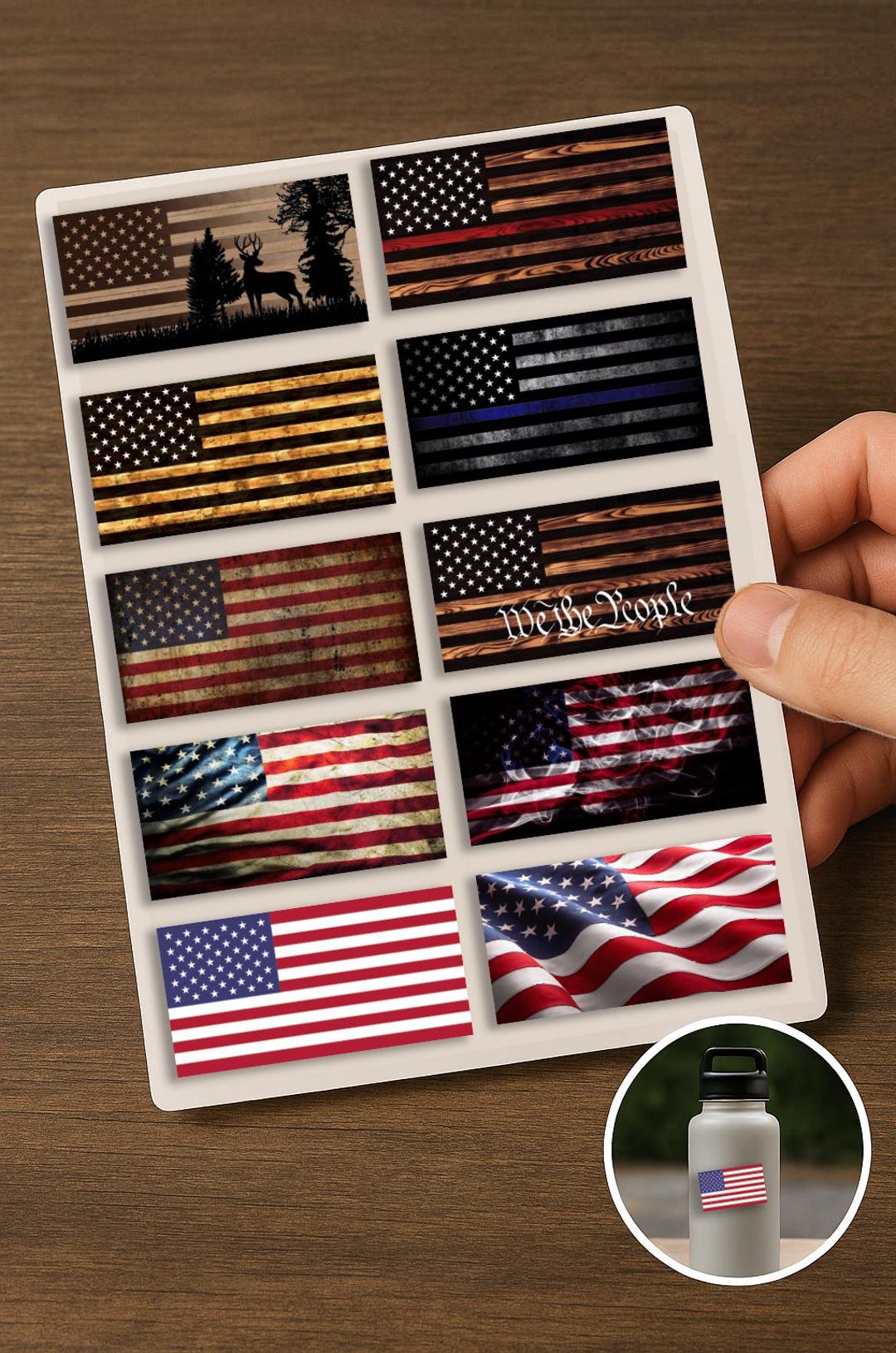 American Flag Stickers 10-pack – Waterproof Patriotic Decals - Etsy