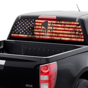 Durable Rear Window Decal! Perfect for trucks, cars, vans, SUVs and all vehicles! Patriotic American Flag, We the People, Great gift idea!