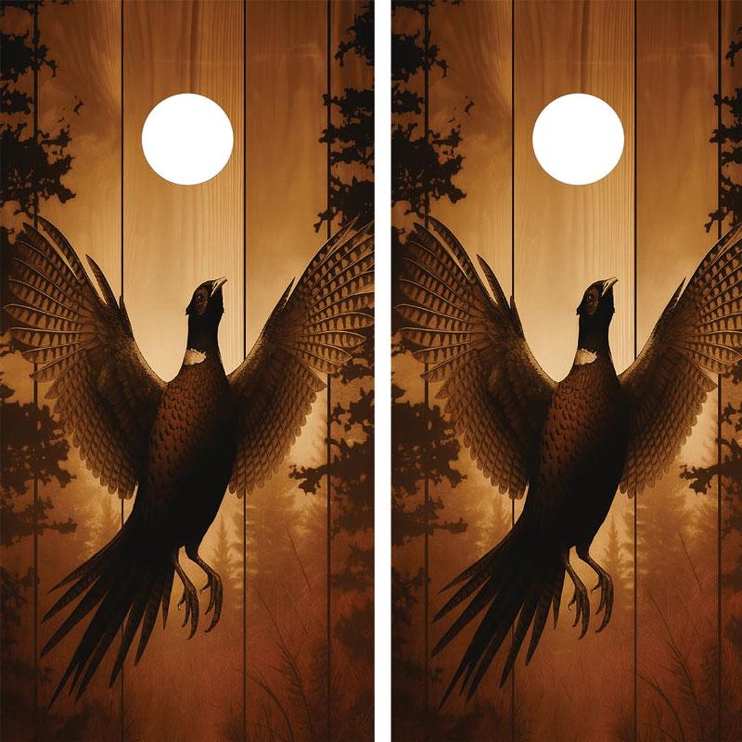 Print File: Rustic Pheasant Cornhole Wrap - Digital Download PDF (24.5 ...