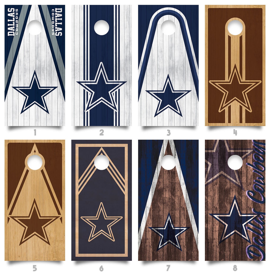 Dallas Cowboys Cornhole Board Wraps Seulement Paire de 2 Etsy