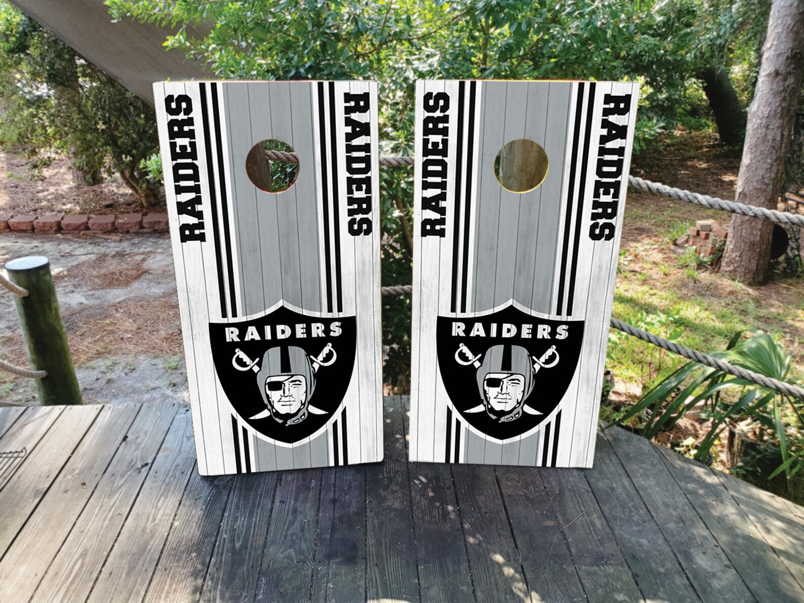 Las Vegas Raiders Cornhole Board Wraps Cornhole Stickers for Etsy