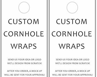 Custom Cornhole Wraps / Easy to Apply! / Custom Cornhole Board Skins / Custom Cornhole Decals / Logo / Customizable / 3M Vinyl / Corporate