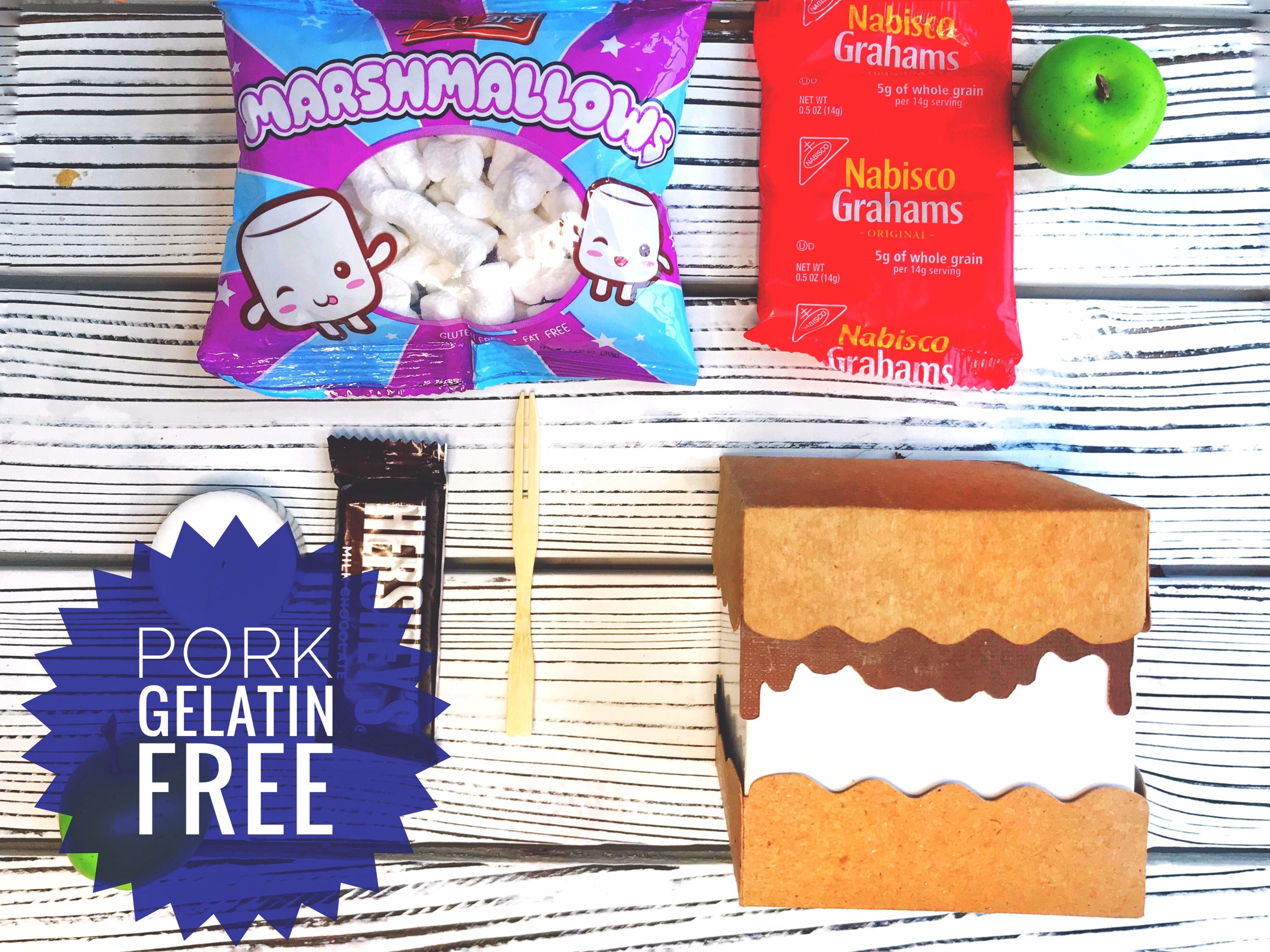 Pork Gelatin Free S'mores Survival Kit S'mores Kit Etsy