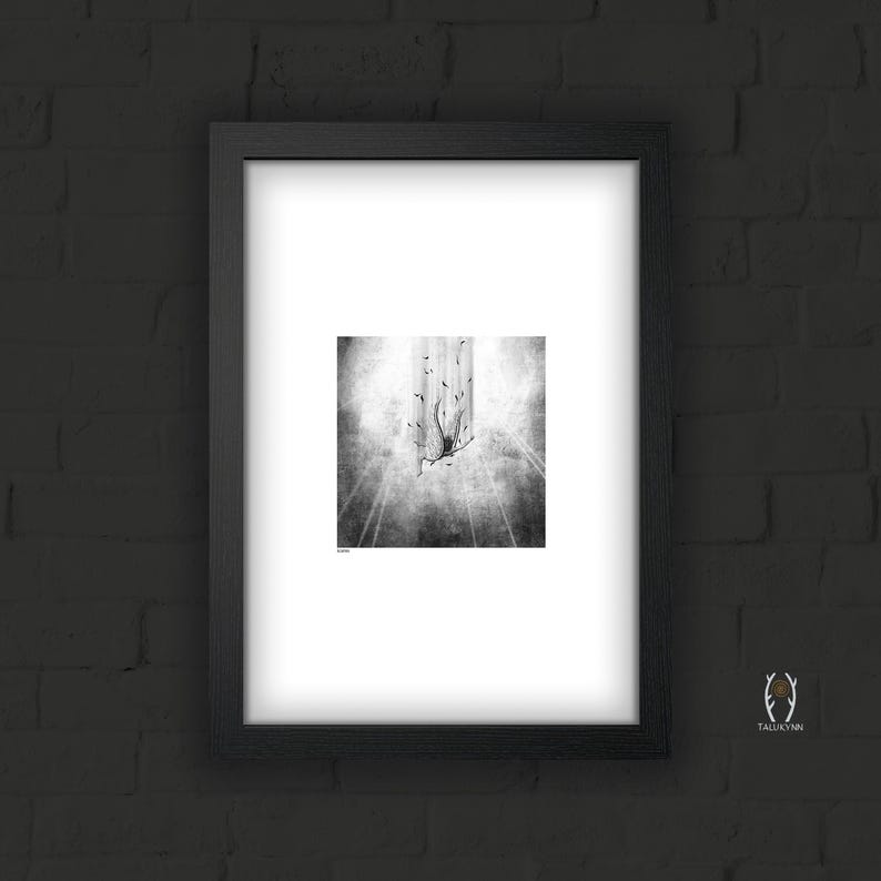 Icarus Art Print: Greek Mythology Illustration Classical Myth Wall Art ...