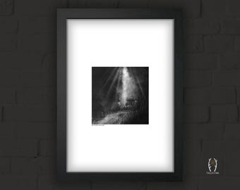 The Sword in the Stone - King Arthur Legend of Excalibur Illustration - Signed Art Print