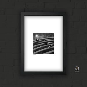 Labyrinth Art Print: Greek Mythology Theseus and the Minotaur Illustration Classical Myth Wall Art