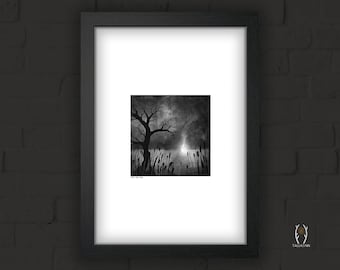 Will o' the Wisp Art Print: British Folklore Illustration